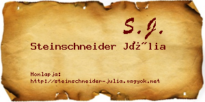 Steinschneider Júlia névjegykártya